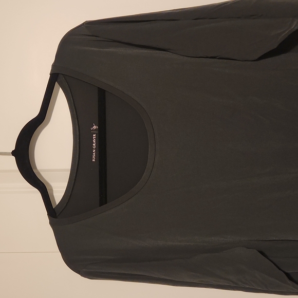 Olive green XL Susan Graver Blouse - Picture 2 of 3